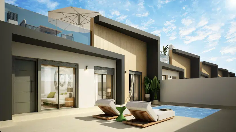 New Build Townhouses with Private Pool in Avileses, Murcia