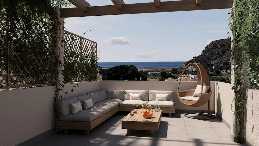 New Build Townhouses with Sea Views in Portman Murcia