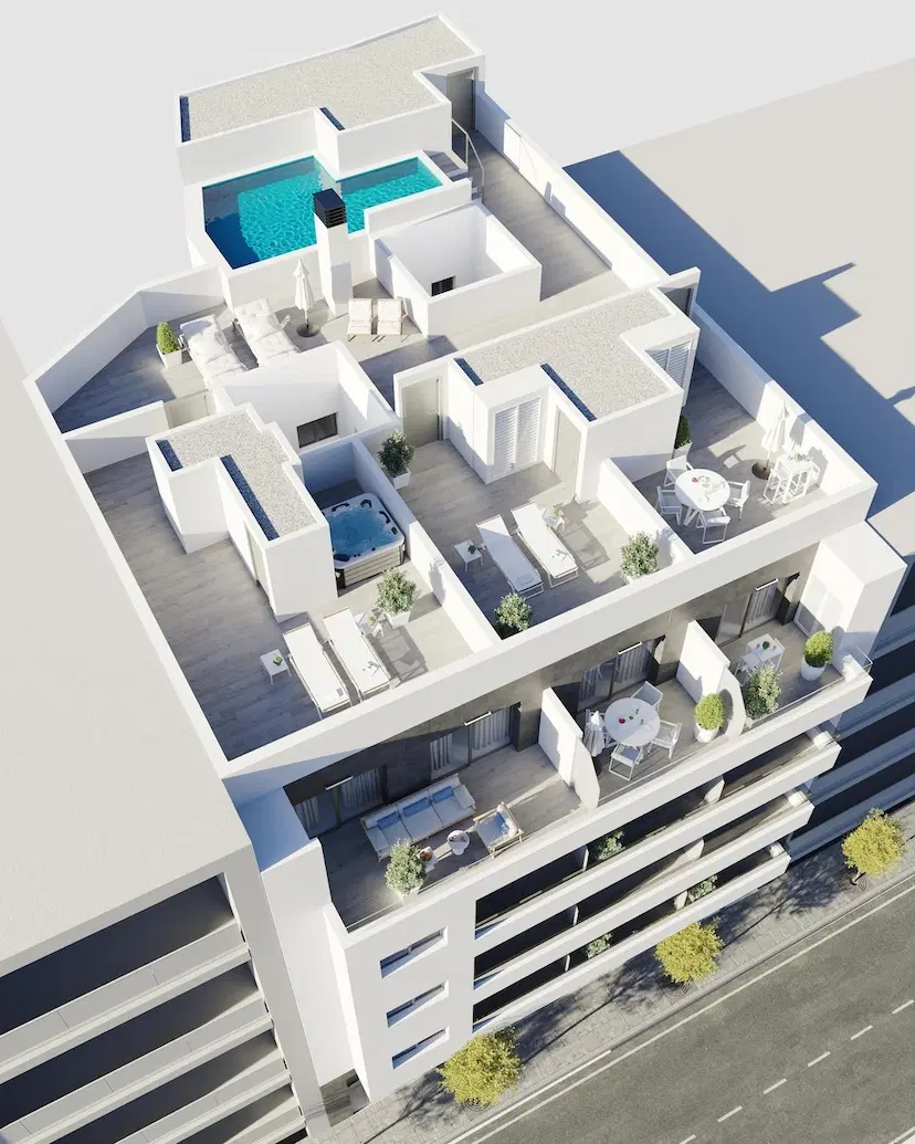 New Build Apartments in Torrevieja Just 400 m from Playa del Cura