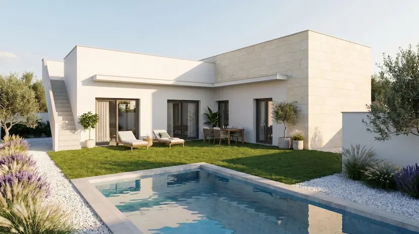 Development of 2 newly built detached villas with private swimming pools at the Mazarrón Country Club