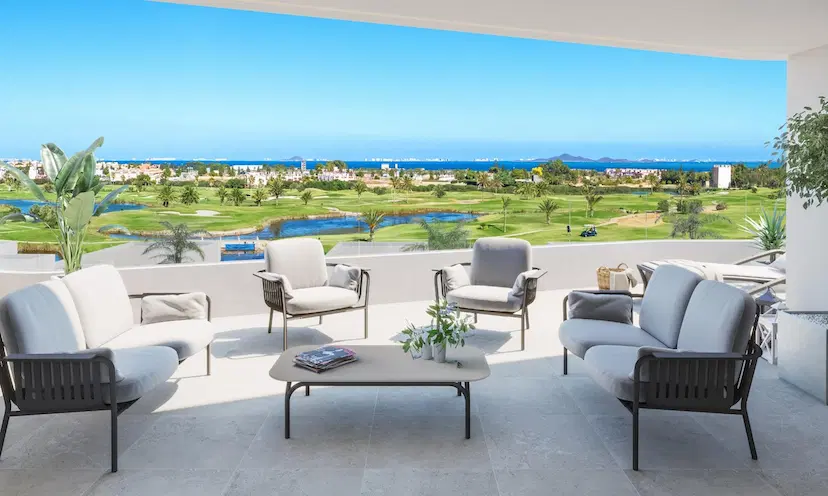 New Build Apartments and Villas Frontline Golf in Los Alcazares Costa Calida
