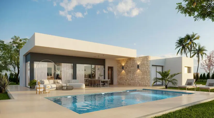 Newly built villas located in the municipality of Aspe.